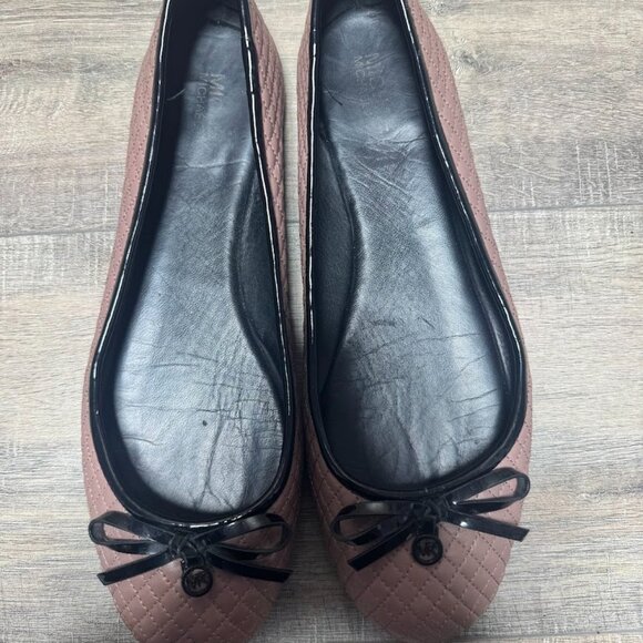 Michael Kors Melody Brown Quited Leather Ballet Flats Women's Size 11 - Picture 2 of 7